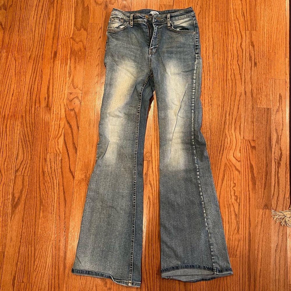 Classic Blue Women's low rise flared Jeans